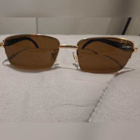 CARTIER Sunglasses with Brown Lenses New Unisex - Picture 4 of 11